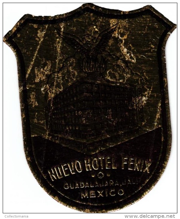 49 HOTEL Labels MEXICO La Paz Acapulco Oaxaca Guadalajara Saltillo Valles Monclova Merida Chapala Bolivar Monterrey