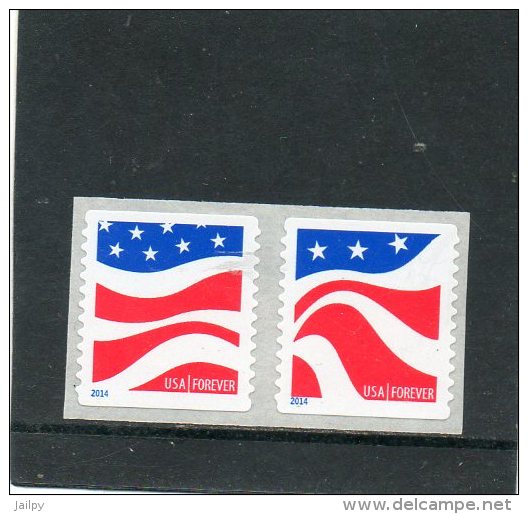 ETATS-UNIS    Bande De 2 Timbres Forever         2014    Roulette   Neufs - Roulettes