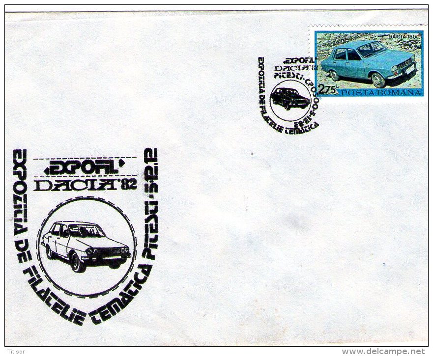 Romania Automobile - Dacia Pitesti 1982. - Postmark Collection