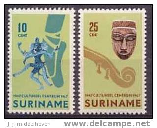 Suriname NVPH Nr 479/480 Postfris (MNH, Neuf Sans Charniere) Culture, Dances, Masks, Masque - Suriname ... - 1975