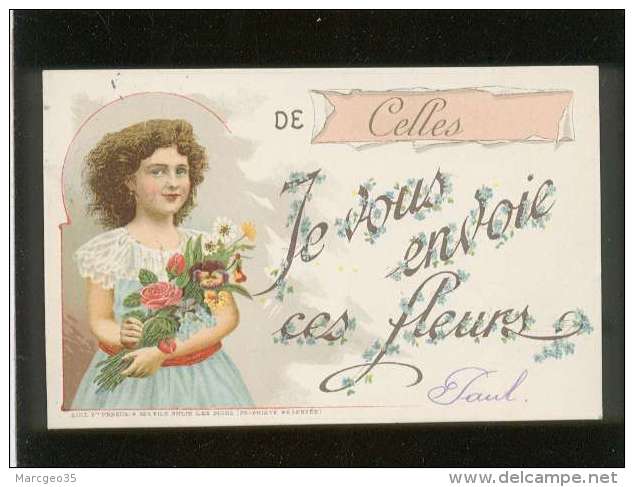 De Celles Je Vous Envoie Ces Fleurs édit. Préaux  &amp; Ses Fils , Fille - Celles