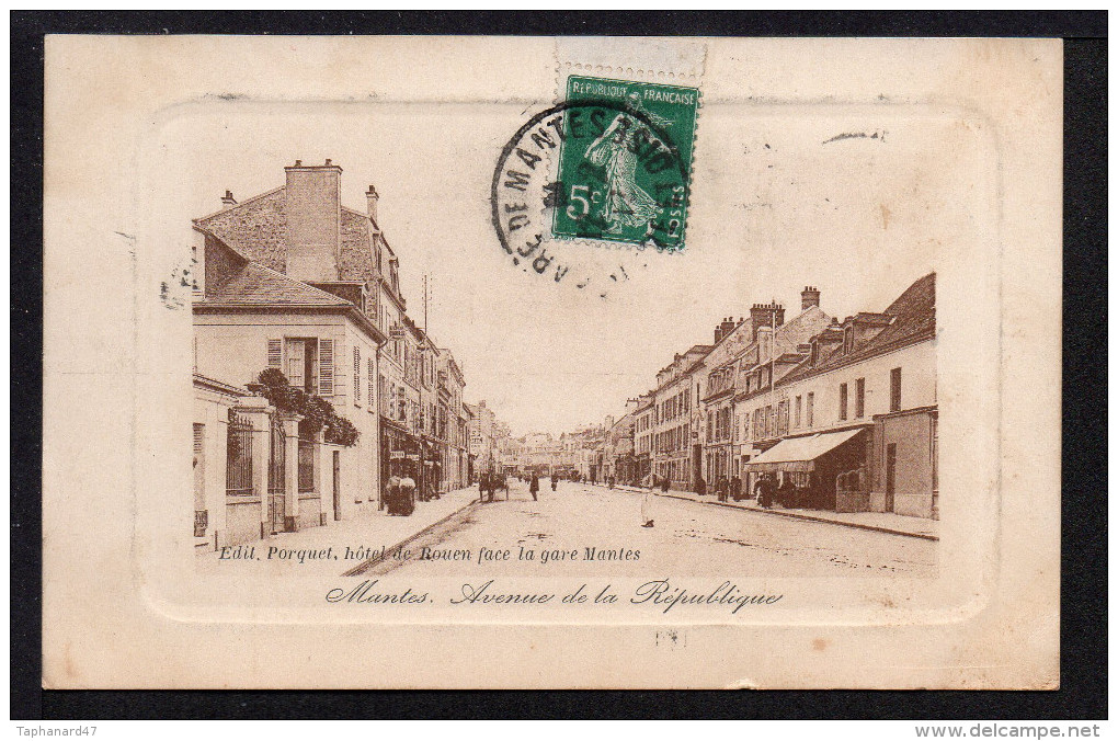 CPA . Dépt;78.  MANTES-LA-JOLIE . Avenue De La République . - Mantes La Jolie