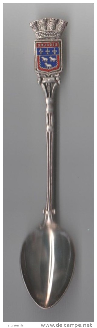 PETITE CUILLERE  BOURGES  12 Gr - METAL ARGENTE - Cucharas