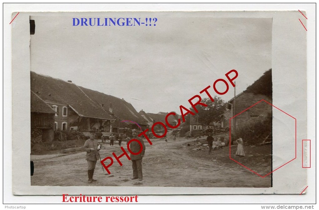 DRULINGEN-!!?-1917-CARTE PHOTO Allemande-Guerre 14-18-1 WK-FRANCE-67-MIITARIA-Feldpost- - Drulingen