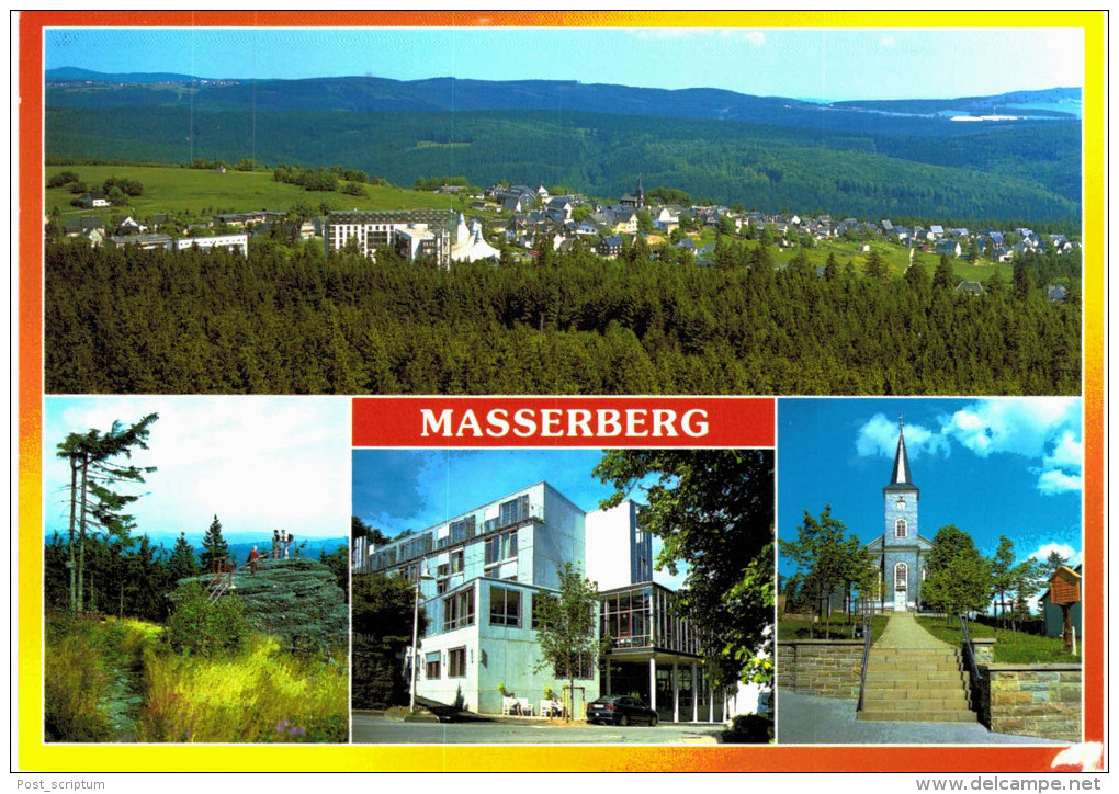 Allemagne - Masserberg - Blick Von Der Rennsteigwarte - Langertfelsen - Klinik Georg Lenz - Bergkirche - Masserberg