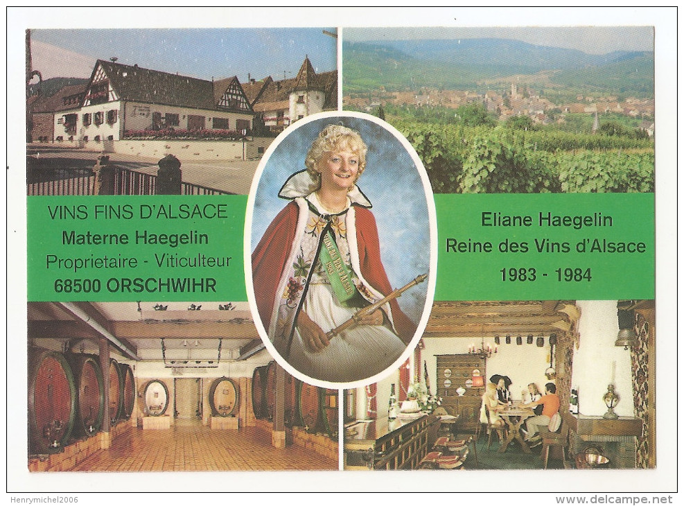 Haut Rhin - 68 - Orschwihr - Guebwiller - Femme Materne Haegelin Reine Des Vins D'alsace 1983 Vin - Guebwiller