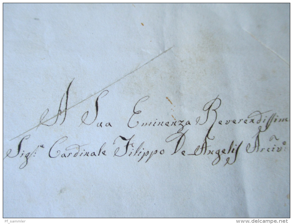 Italien Vorphila Brief An Den Erzbischof Filippo De Angelis In Fermo. 1855 Fermo S.F. Mit Malteserkreuz! - Lombardo-Venetien