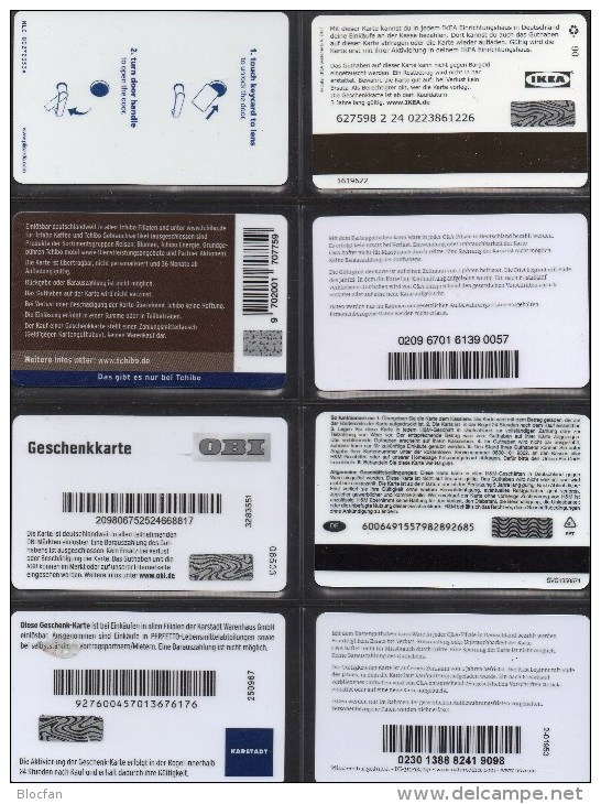 48 Geschenk-Karten diff.Anbieter Collection Deutschland neu 50€ unbenutzt Thalia H&M OBI Amazon C&A giftcards of Germany