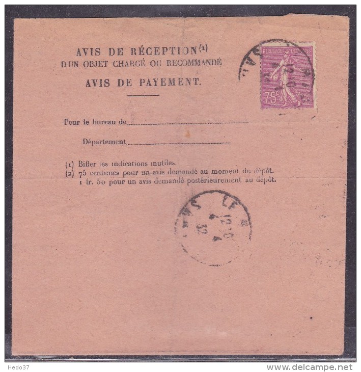 France Type Semeuse Sur Lettre - 1903-60 Semeuse Lignée