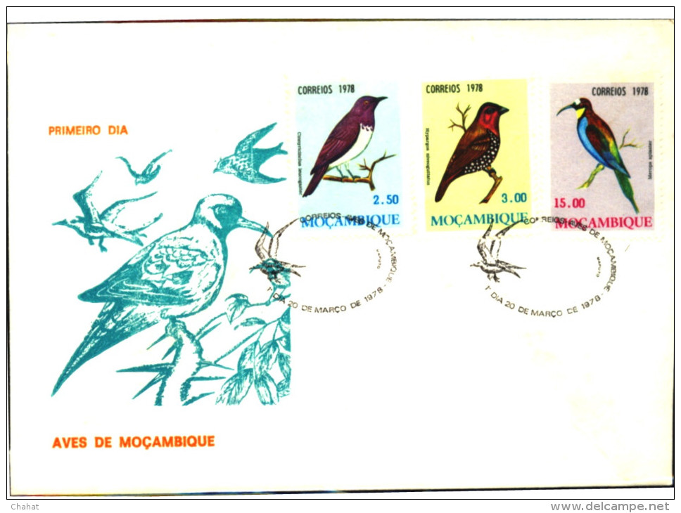 BIRDS-BIRDS OF MOZAMBIQUE-FDC-1978-FC-41-8 - Spechten En Klimvogels