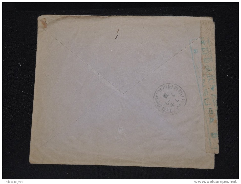 ESPAGNE - Enveloppe Pour La France En 1938 Avec Censure Et Griffe "CASA" - Rare - A Voir - Lot P10880 - Republicans Censor Marks