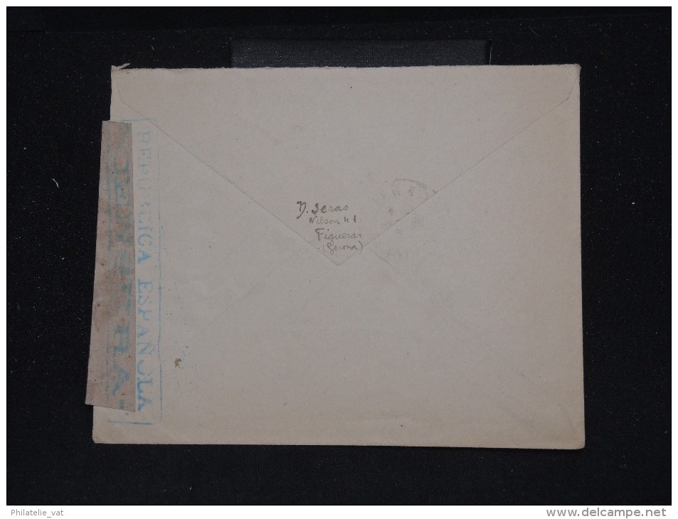 ESPAGNE - Enveloppe Pour La France En 1938 Avec Censure Et Griffe "CASA" - Rare - A Voir - Lot P10882 - Republicans Censor Marks