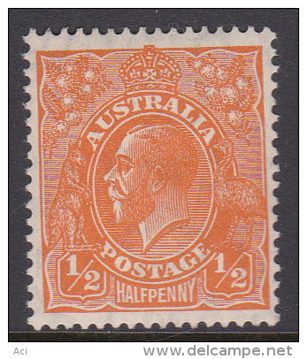 Australia 1931-36 CofA Watermark King George V, SG 124 Half Penny Orange Mint - Ungebraucht