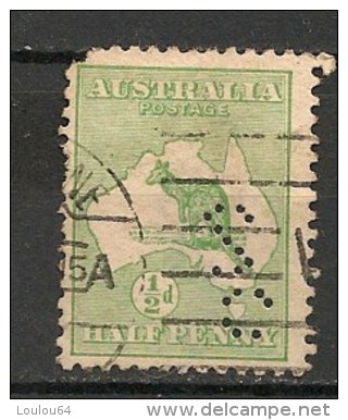 Timbres - Océanie - Australie - 1913/23 - 1/2 D. - Perforé - - Perforiert/Gezähnt