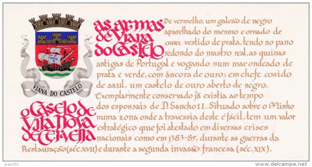 1988 - Caderneta Afinsa Nº 61 - 1837. Castelo De V.N. De Cerveira E Brasão De Viana Do Castelo. Bloco De 4 Selos Novos - Neufs