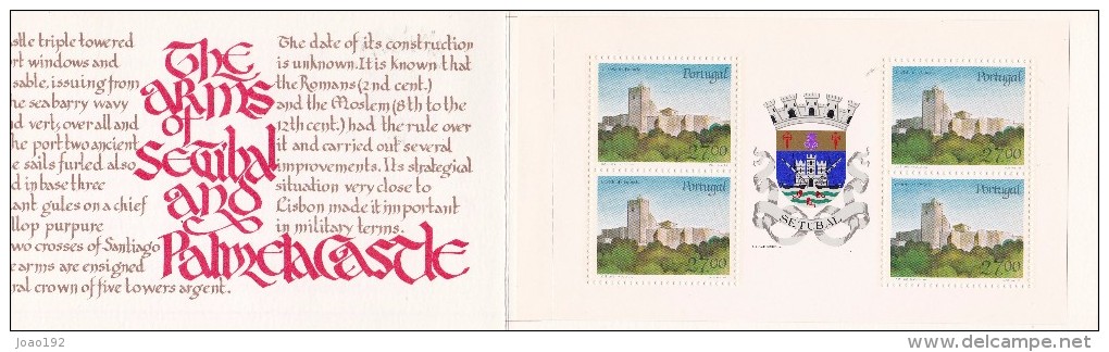 1988 - Caderneta Afinsa Nº 60 - 1836. Castelo De Palmela E Brasão De Setúbal. Bloco De 4 Selos Novos Sem Charneira - Unused Stamps