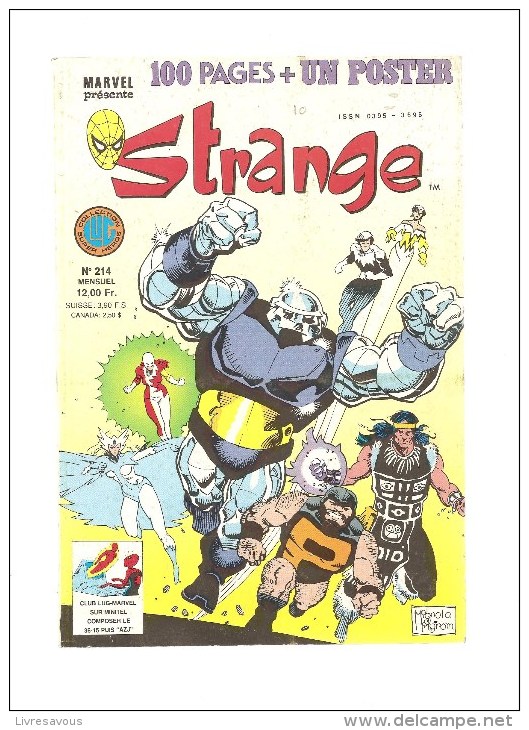 Strange N° 214 Mensuel De 1987 Marvel Sans Poster - Strange