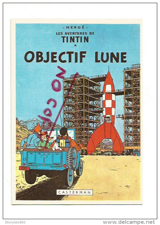 Cpm St000376 Couverture Les Aventures De Tintin  Objectif Lune - Hergé