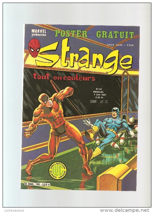 Strange N° 138 Mensuel Juin 1981 Marvel Sans Poster - Strange