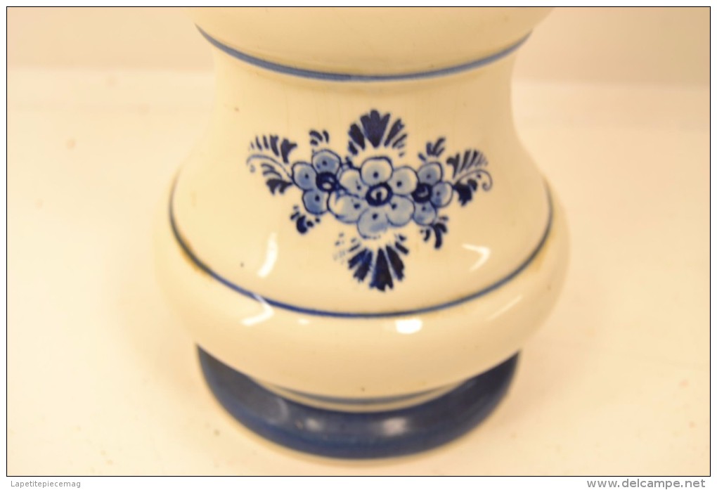 Ancienne Lampe à Pétrole Hollandaise Delfts Delft Blue Handpainted Made In Holland - Luminaires & Lustres