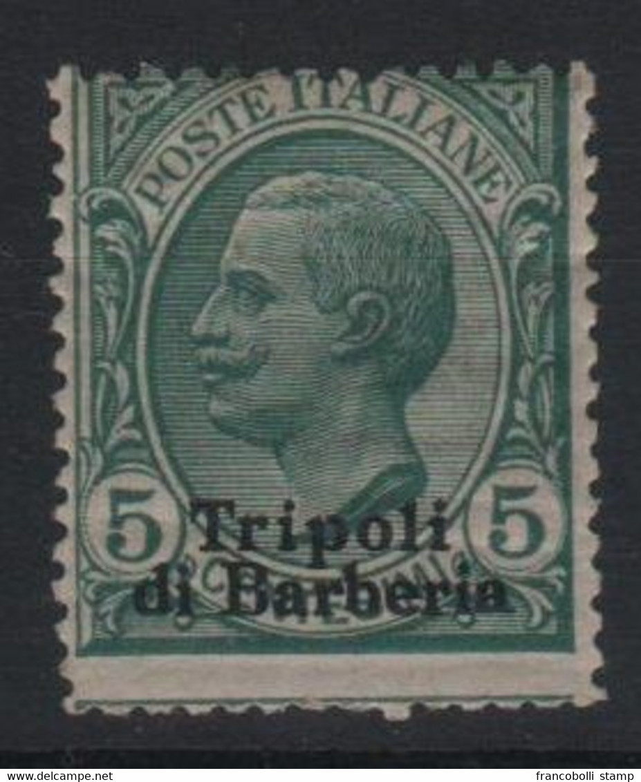 1909 Tripoli Di Barberia  5 C. Verde  MLH - Amtliche Ausgaben