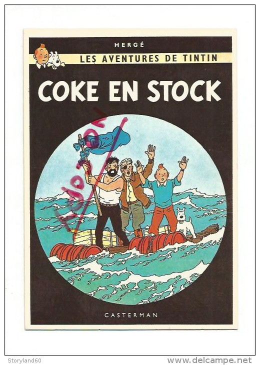 Cpm St000373 Couverture Les Aventures De Tintin Coke En Stock - Hergé