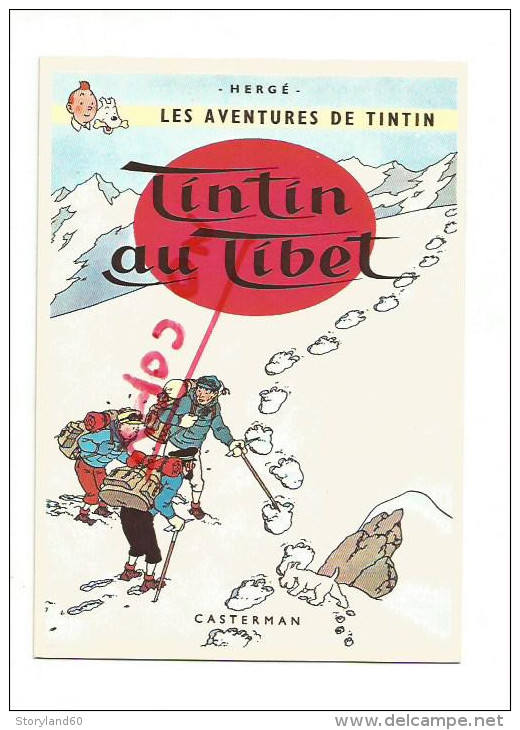 Cpm St000372 Couverture Les Aventures De Tintin Tintin Au Thibet - Hergé