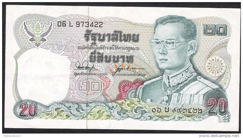 THAILAND  P88a  20 BAHT  1981 #06L  Signature 53 XF NO P.h. ! - Thaïlande