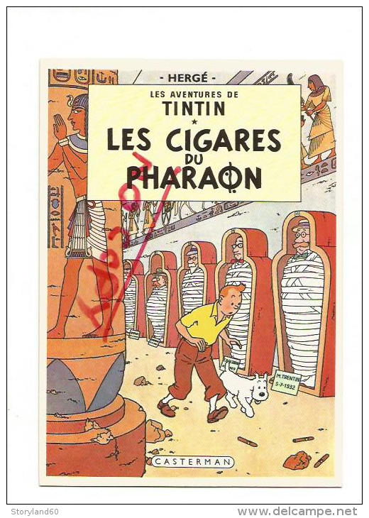 Cpm St000387 Couverture Les Aventures De Tintin Les Cigares Du Pharaon - Hergé