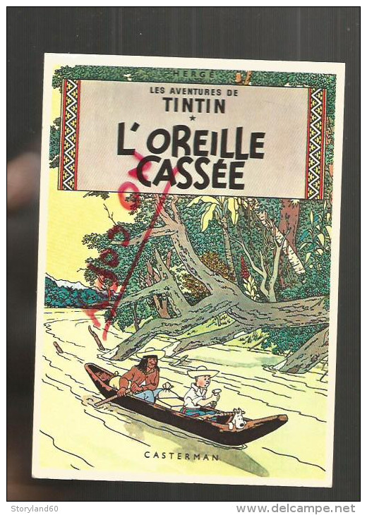 Cpm St000384 Couverture Les Aventures De Tintin L'oreille Cassée - Hergé