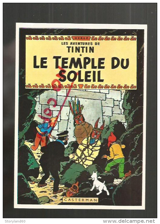 Cpm St000378 Couverture Les Aventures De Tintin Le Temple Du Soleil - Hergé