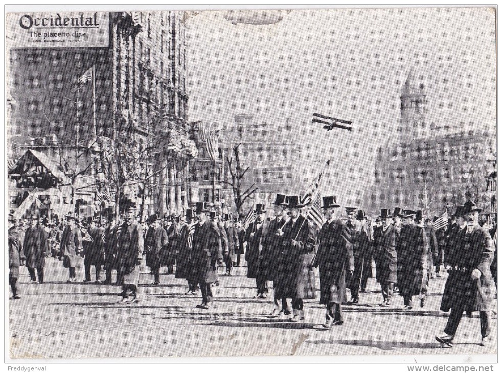 PRESIDENT WILSON MARCHING IN PREPARED DAY PARADE AT 15 TH AND PENNSYLVANIA - Manifestations