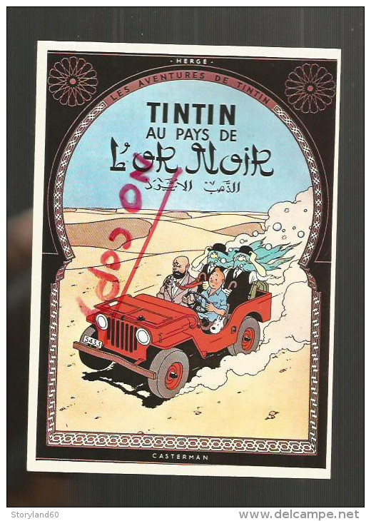 Cpm St000377 Couverture Les Aventures De Tintin Tintin Au Pays De L'or Noir - Hergé