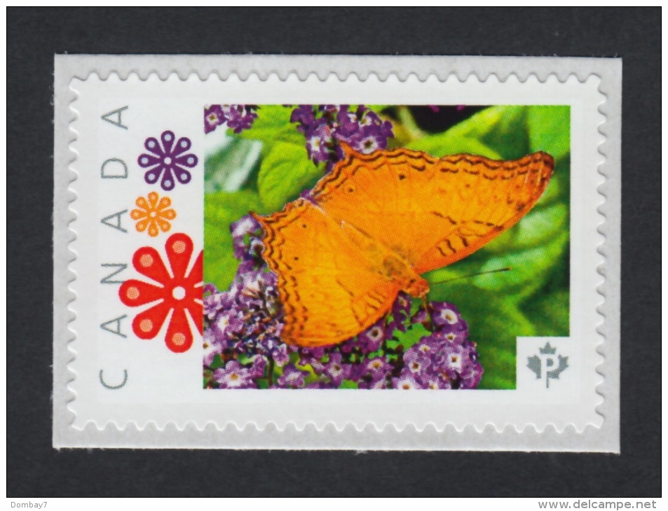 Lq. ORANGE BUTTERFLY, Picture Postage MNH Stamp Canada 2015 [p15/9bf2/2] - Vlinders