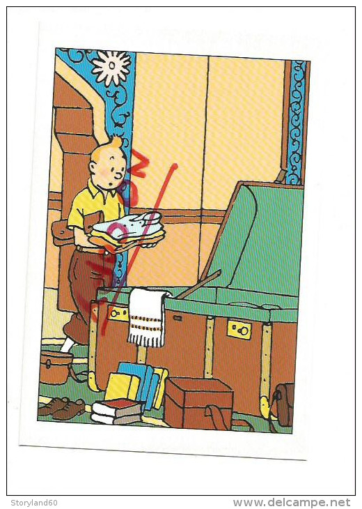 Cpm St000393 Tintin Préparation Malle Extrait Case - Hergé