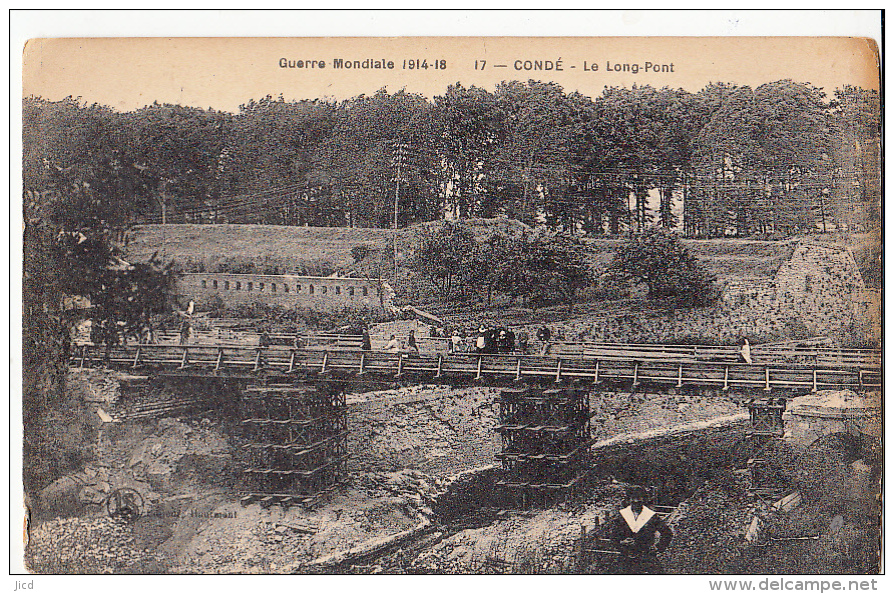 59- Conde Sur L Escaut Le Long Pont Belle Animation - Conde Sur Escaut