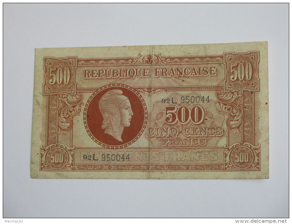 500 Francs MARIANNE 1945 Lettre L  ****EN ACHAT IMMEDIAT **** - 1943-1945 Maríanne