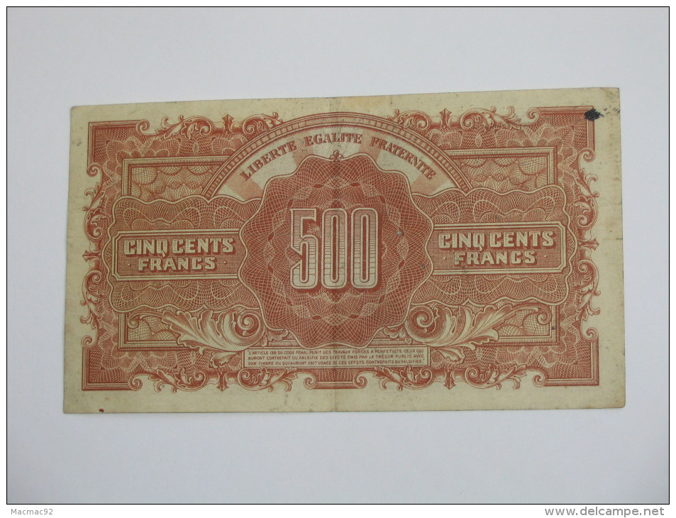 500 Francs MARIANNE 1945 Lettre L  ****EN ACHAT IMMEDIAT **** - 1943-1945 Maríanne