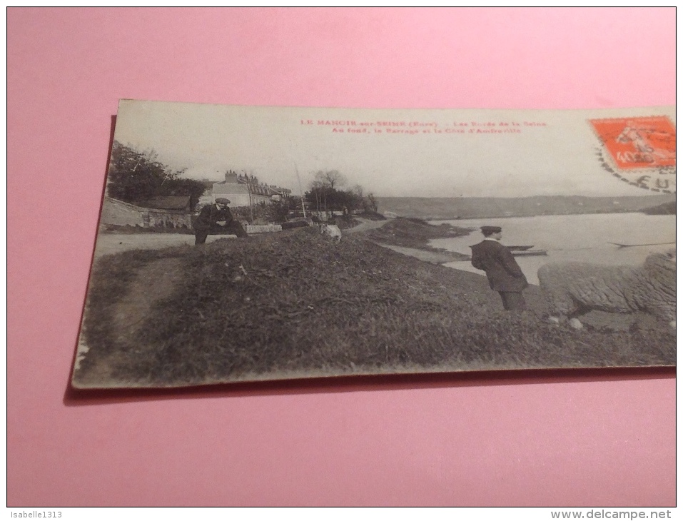 Le Manoir Sut Seine Les Bords De La Seine Au Fond Le Barrage La Côte D Amfreville En L état - Le Manoir