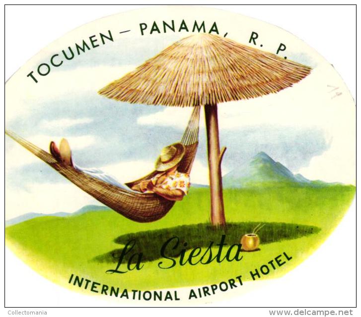 14 HOTEL Labels DOMINICAN REPUBLIC Trujillo CURACAO HAITI Port au Prince HONDURAS PANAMA Ancon Tocumen