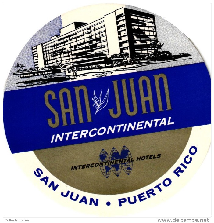 17 HOTEL Labels PUERTO RICO an Juan Dorado PERU Ayacucho SURINAME Paramaribo URUGAY VENEZUELA