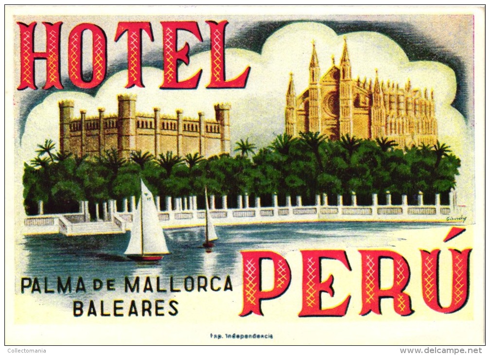 17 HOTEL Labels PUERTO RICO an Juan Dorado PERU Ayacucho SURINAME Paramaribo URUGAY VENEZUELA