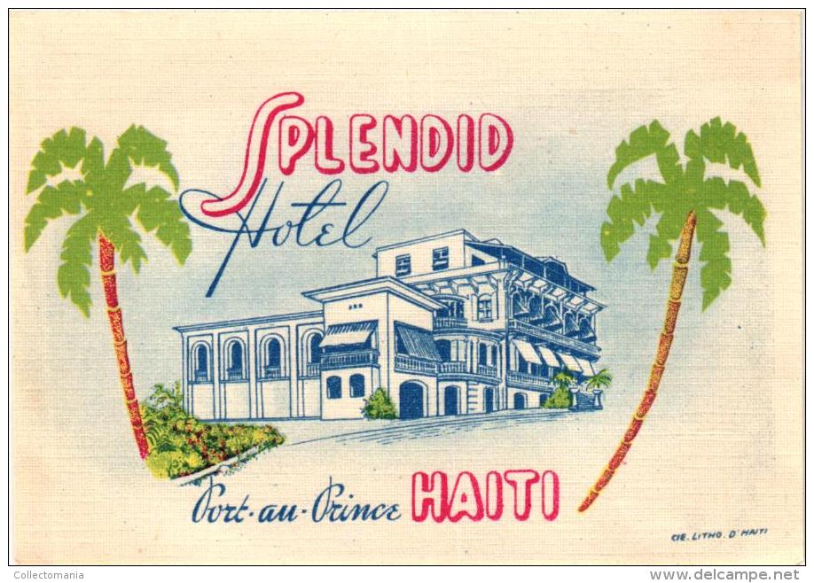 18 HOTEL Labels BRAZIL Rio SAO PAULO HAITI PUERTO RICO VIRGIN Islands BARBADOS HONDURAS