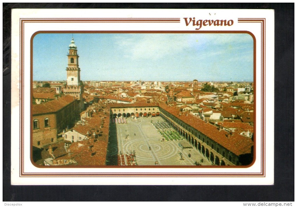 P2315 VIGEVANO - Provincia Di PAVIA - PANORAMA E PIAZZA DUCALE - MODERNA VIAGGIATA 2002 - Vigevano