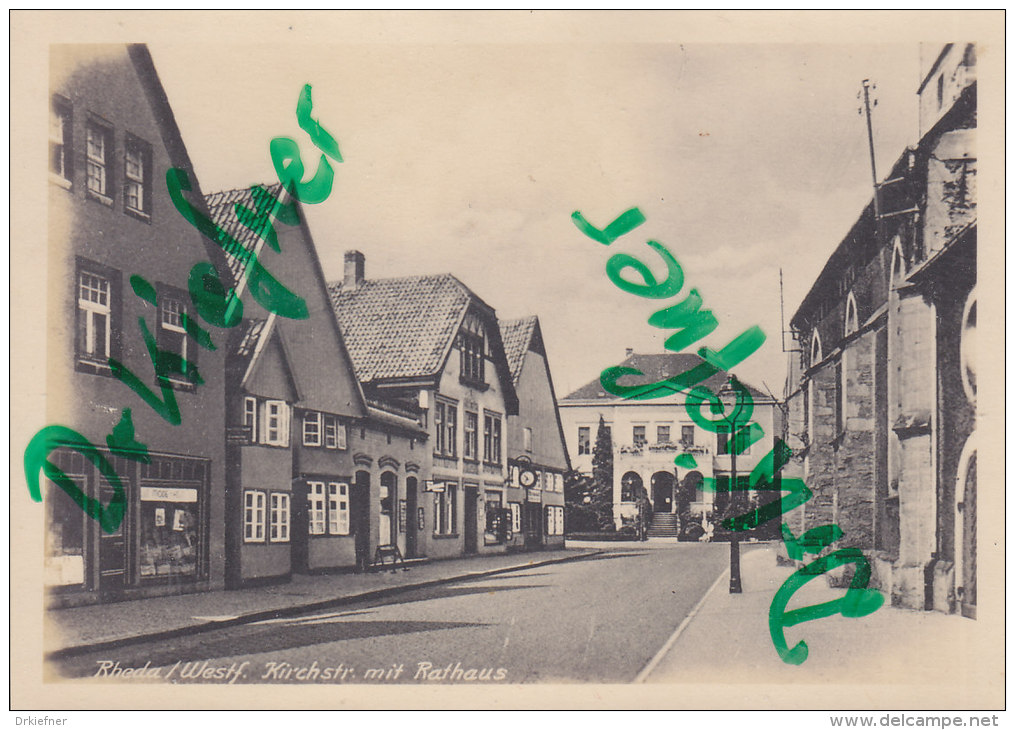Rheda W., Kirchstraße Mit Rathaus, Um 1940 - Rheda-Wiedenbrueck