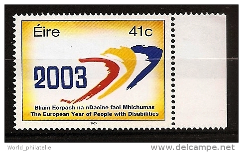 Irlande Eire 2003 N° 1506 ** Année Européenne, Handicapés, Handicap, Cécité, Aveugle, Sourd, Muet, Déficience Mentale - Nuovi