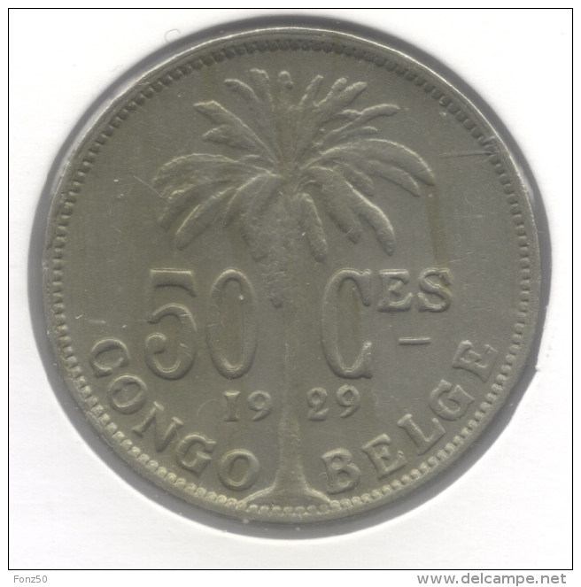 CONGO - ALBERT II * 50 Centiem 1929 Frans * Prachtig * Nr 8034 - 1910-1934: Albert I
