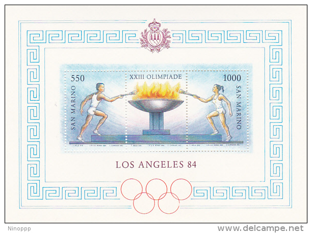 San Marino 1984 Los Angeles Olympic Games Miniature Sheet  29 MNH - Usati