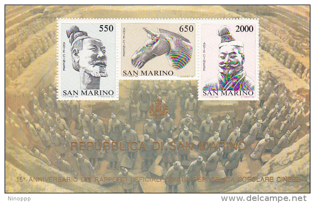 San Marino 1986 15th Anniversary Chinese Friendship Miniature Sheet MNH - Used Stamps