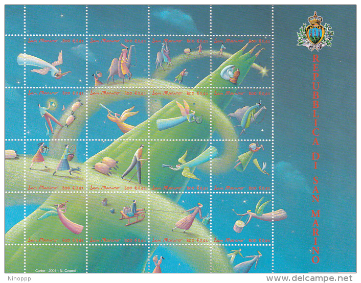 San Marino 2001 Christmas Miniature Sheet MNH - Oblitérés